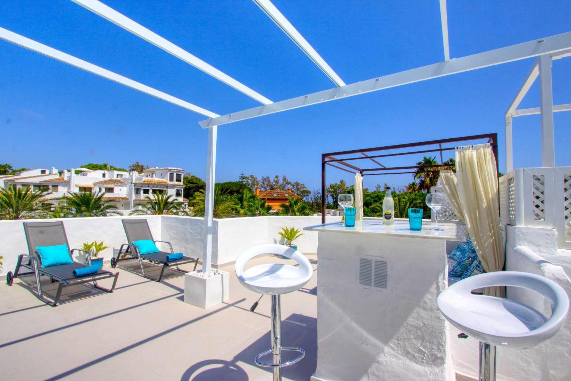 1108 Beachfront 2 Apartments With Roofterrace 80Mtrgt Beach 3 Pools Marbella Exterior photo