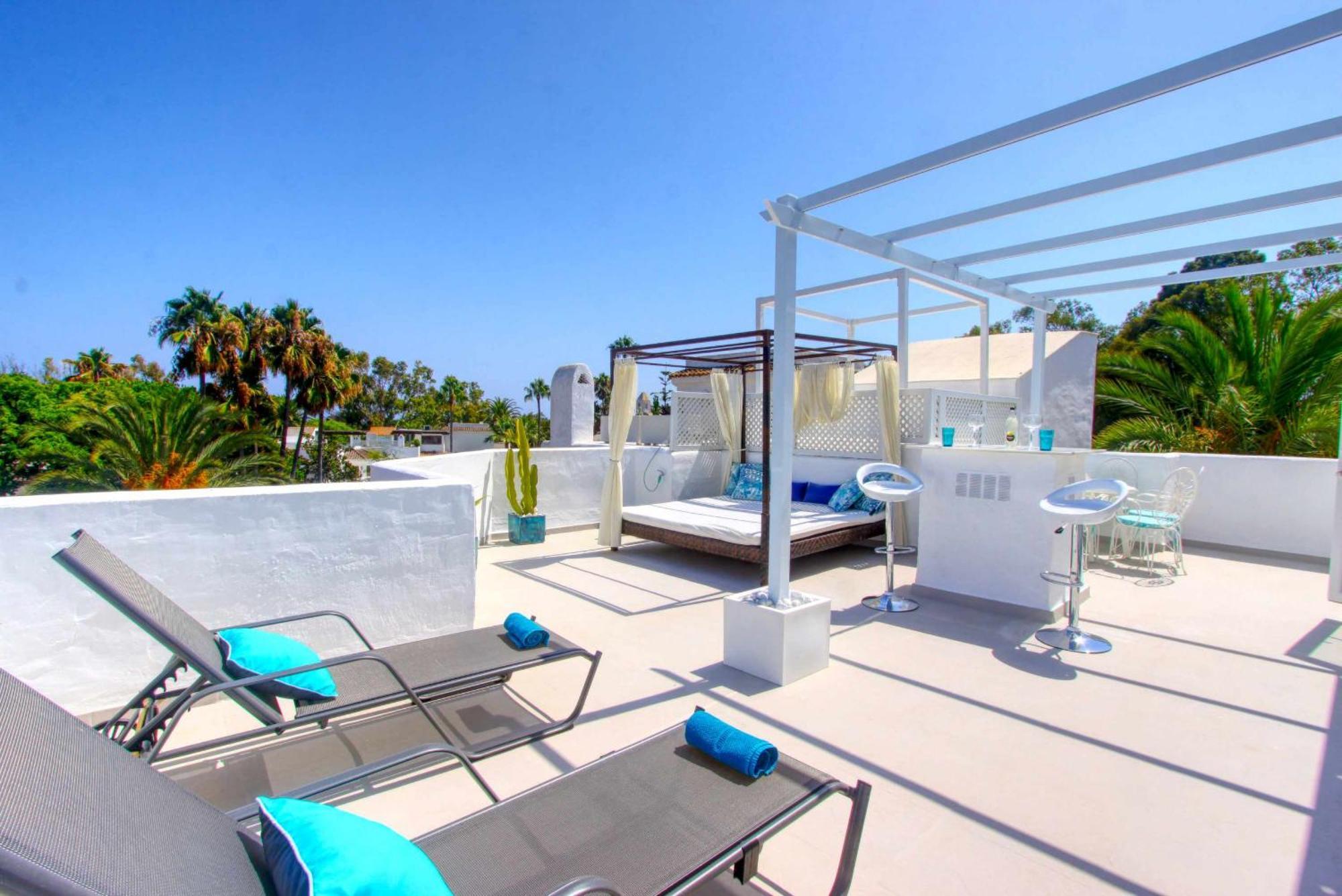 1108 Beachfront 2 Apartments With Roofterrace 80Mtrgt Beach 3 Pools Marbella Exterior photo